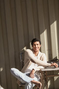 WOOL PATCHED CARDIGAN
